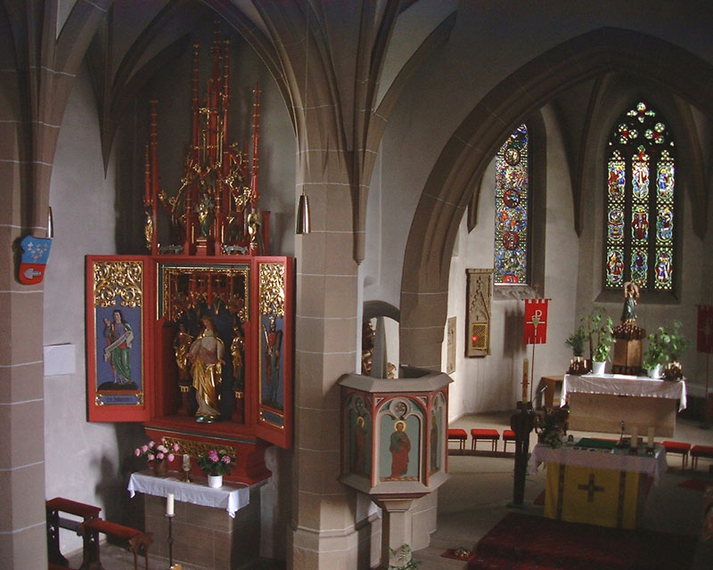 Kirche St. Alban - Haupt und Marienaltar