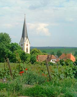 Hinter der Kirche