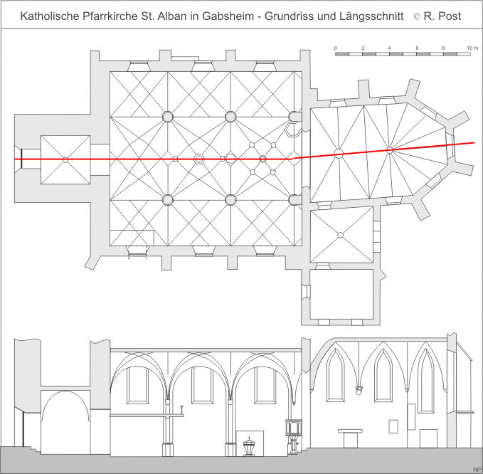 Grundriss Kirche Gabsheim (c) R. Post